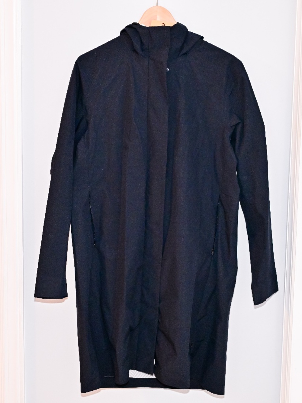 NWT Women's Save The Duck Hooded Packable Coat Maya in Blue Black Size 3 M/L
